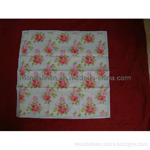 Nice Rose Printing Cotton Napkin (NP-009)